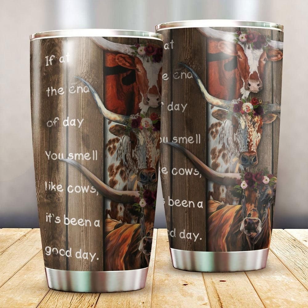 Wood Piece You Smell Like Texas Longhorns Personalized Tumbler