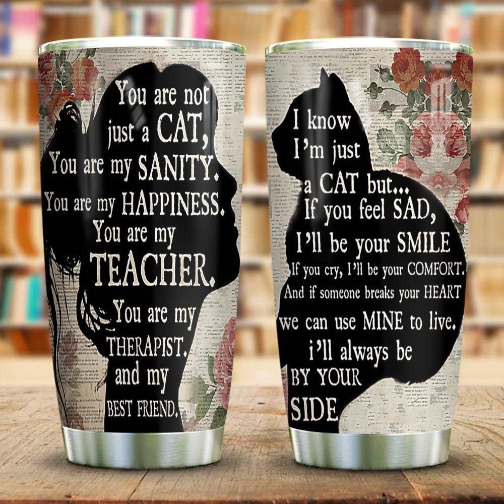 Wooden A Girl And Her Cat Personalized Tumbler