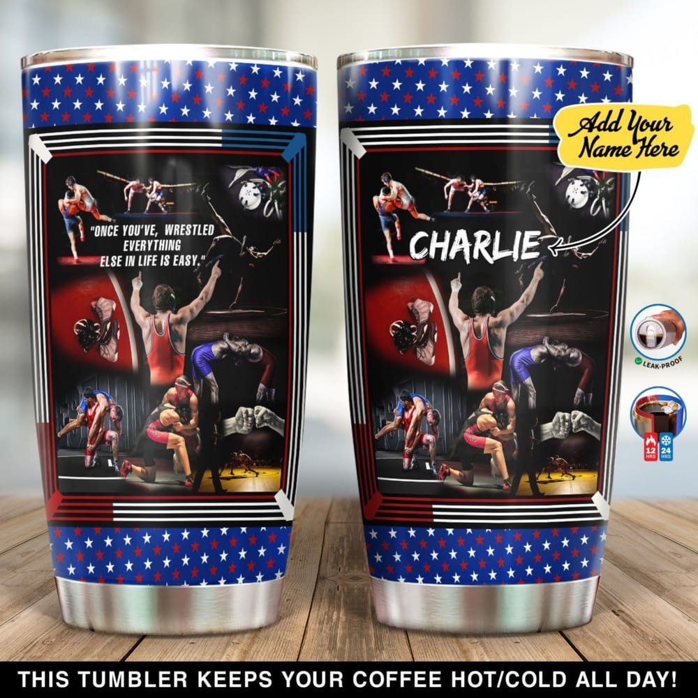 Wrestling Personalized Tumbler