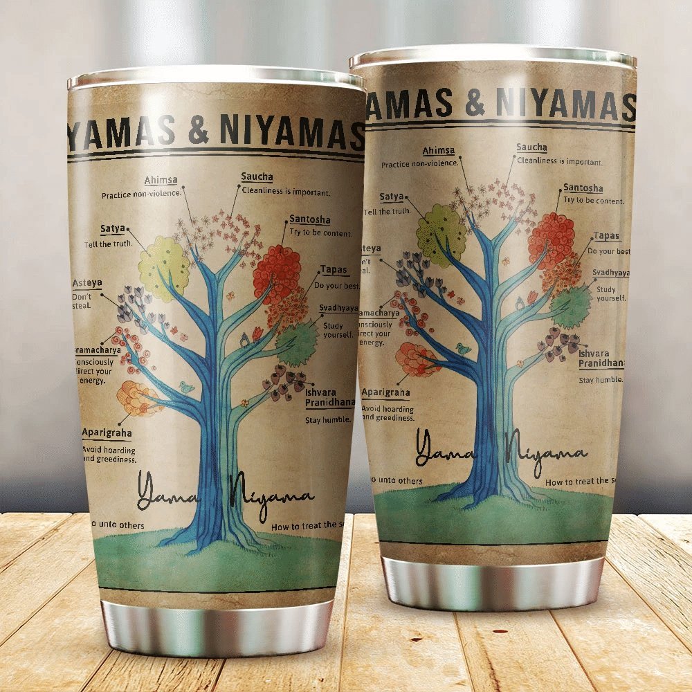 Yamas And Niyamas Yoga Personalized Tumbler