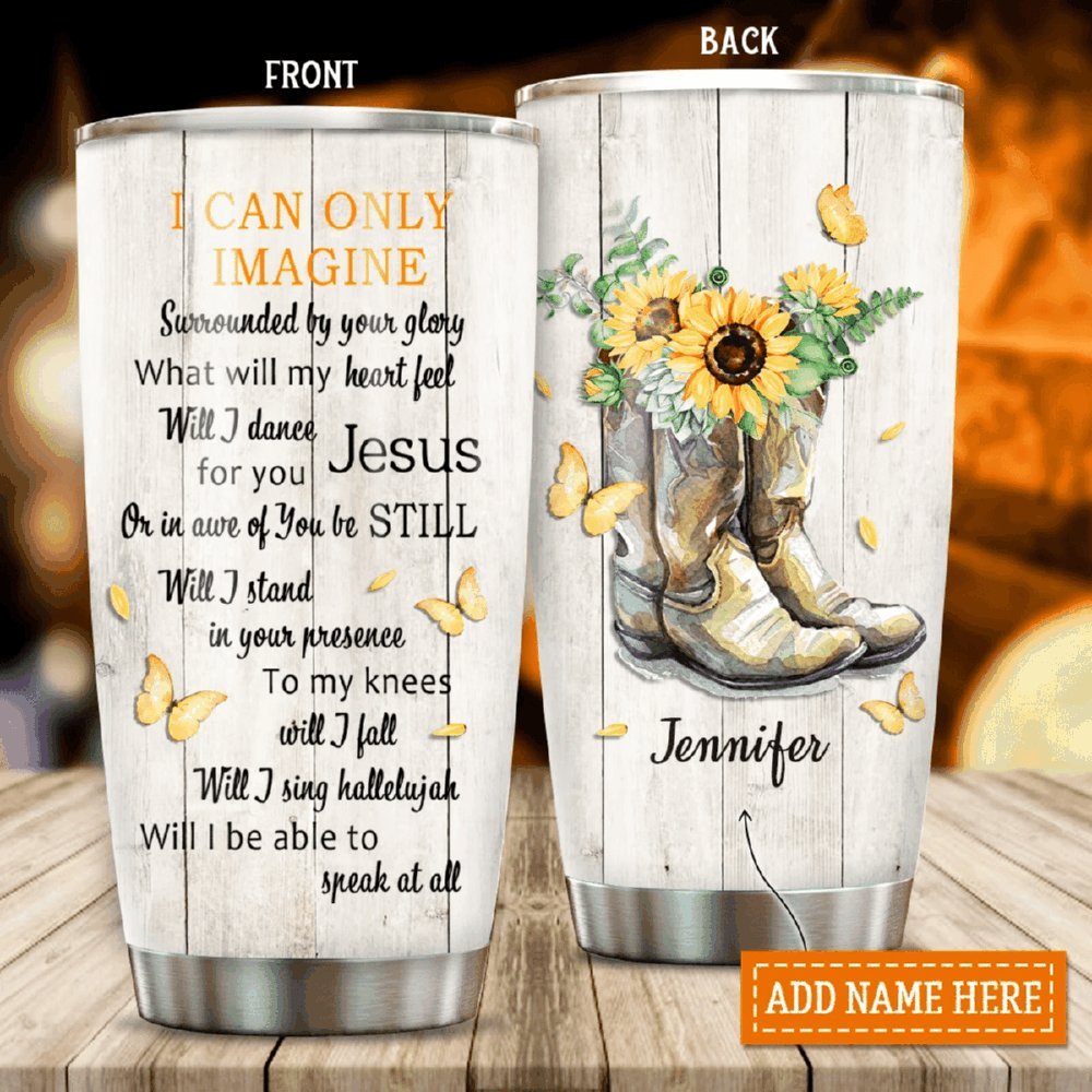 Yellow Boots Glory Personalized Tumbler