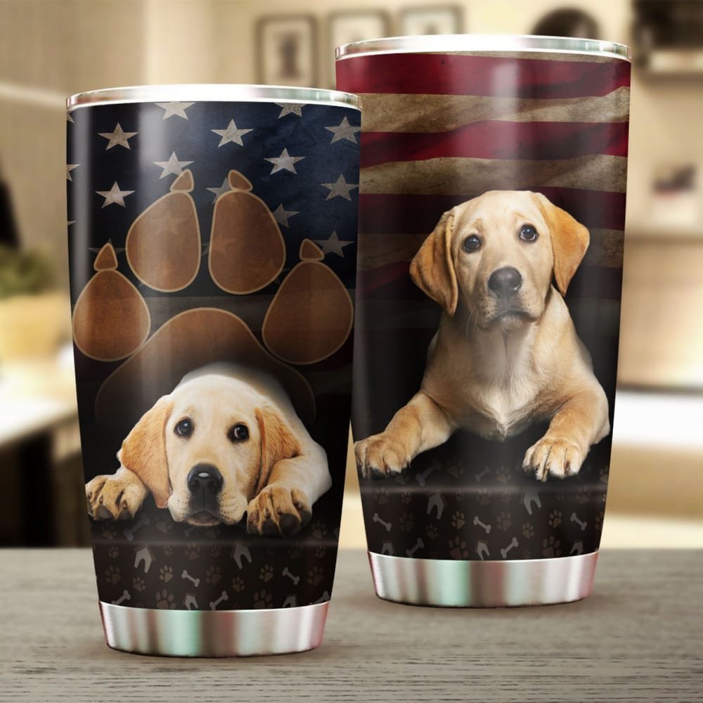 Yellow Labrador Dog Personalized Tumbler