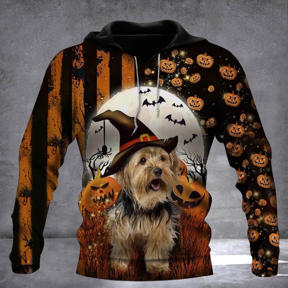 Yorkshire Pumpkin Halloween Dog Hoodie Gifts