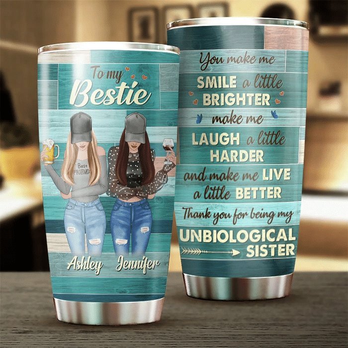 You Make Me Smile A Little Brighter Gift For Bestie Personalized Tumbler