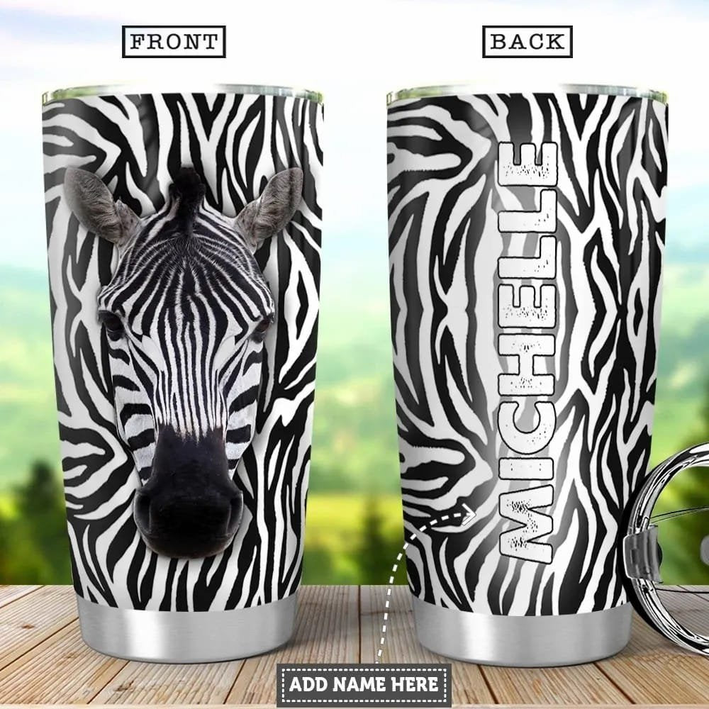 Zebra Personalized Tumbler