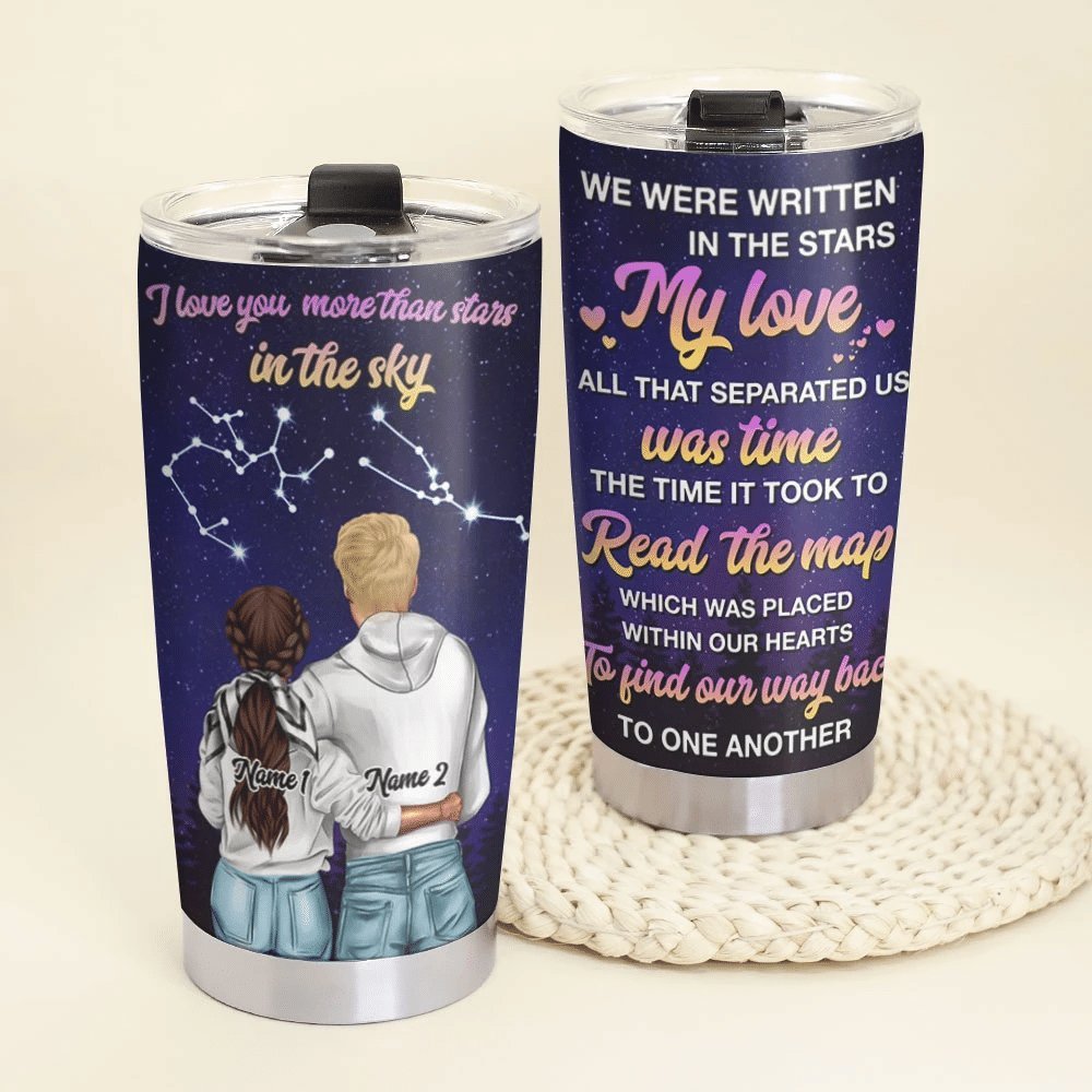 Zodiac Couple Horoscope I Love You More Than Stars In The Sky Personalized Tumbler