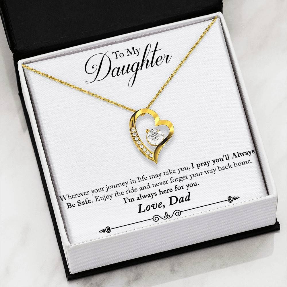 Always Be Here For You Forever Love Necklace Giving Daughter