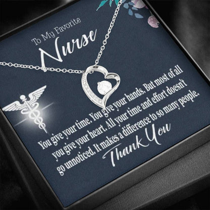 You Give Your Heart Forever Love Necklace Giving Nurse