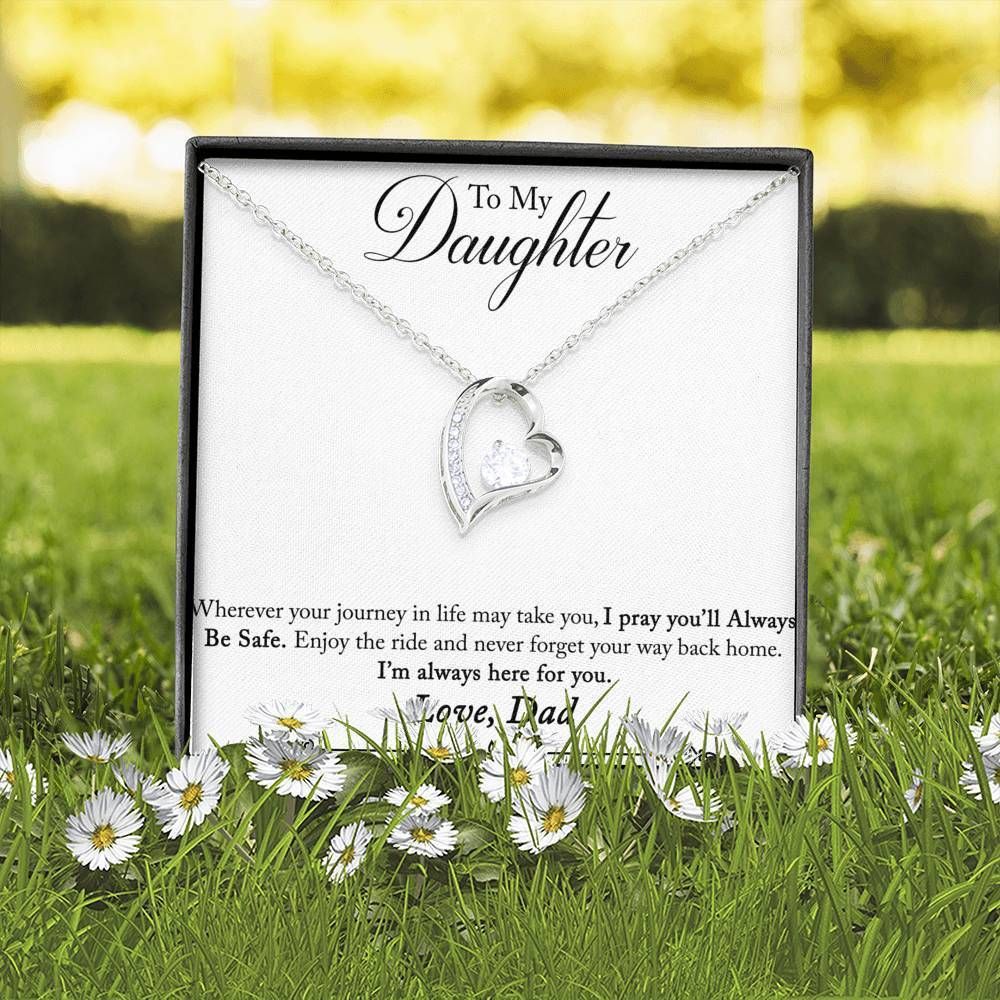 Enjoy The Ride Dad Giving Daughter Forever Love Necklace