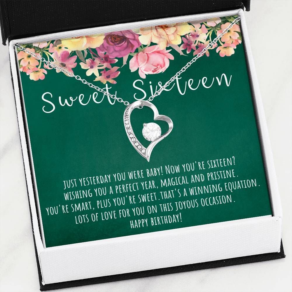 Happy Sweet Sixteen Forever Love Necklace Giving Women