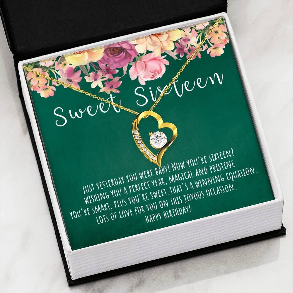 Happy Sweet Sixteen Forever Love Necklace Giving Women