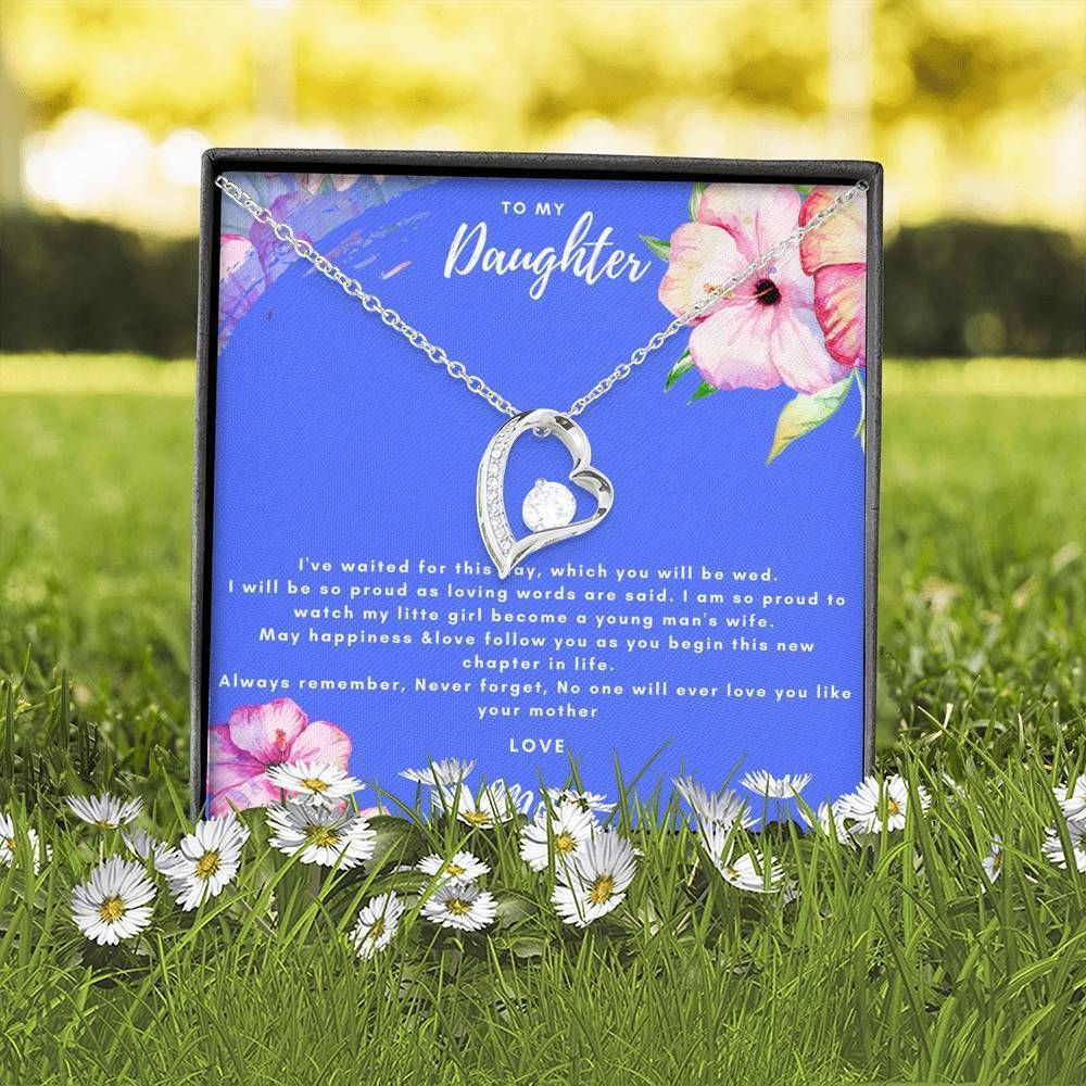 To My Daughter On Her Wedding Day Forever Love Necklace