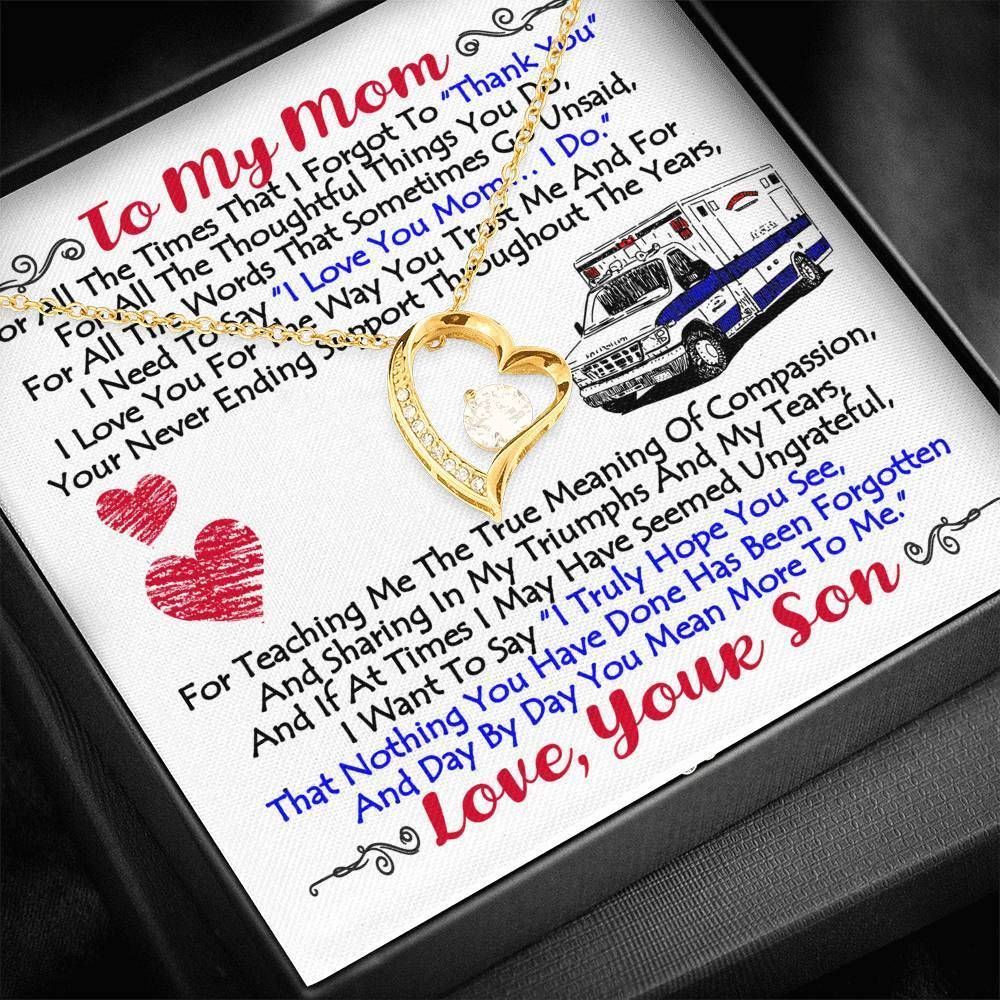 Son Gift For Mom Forever Love Necklace I Truly Hope You See