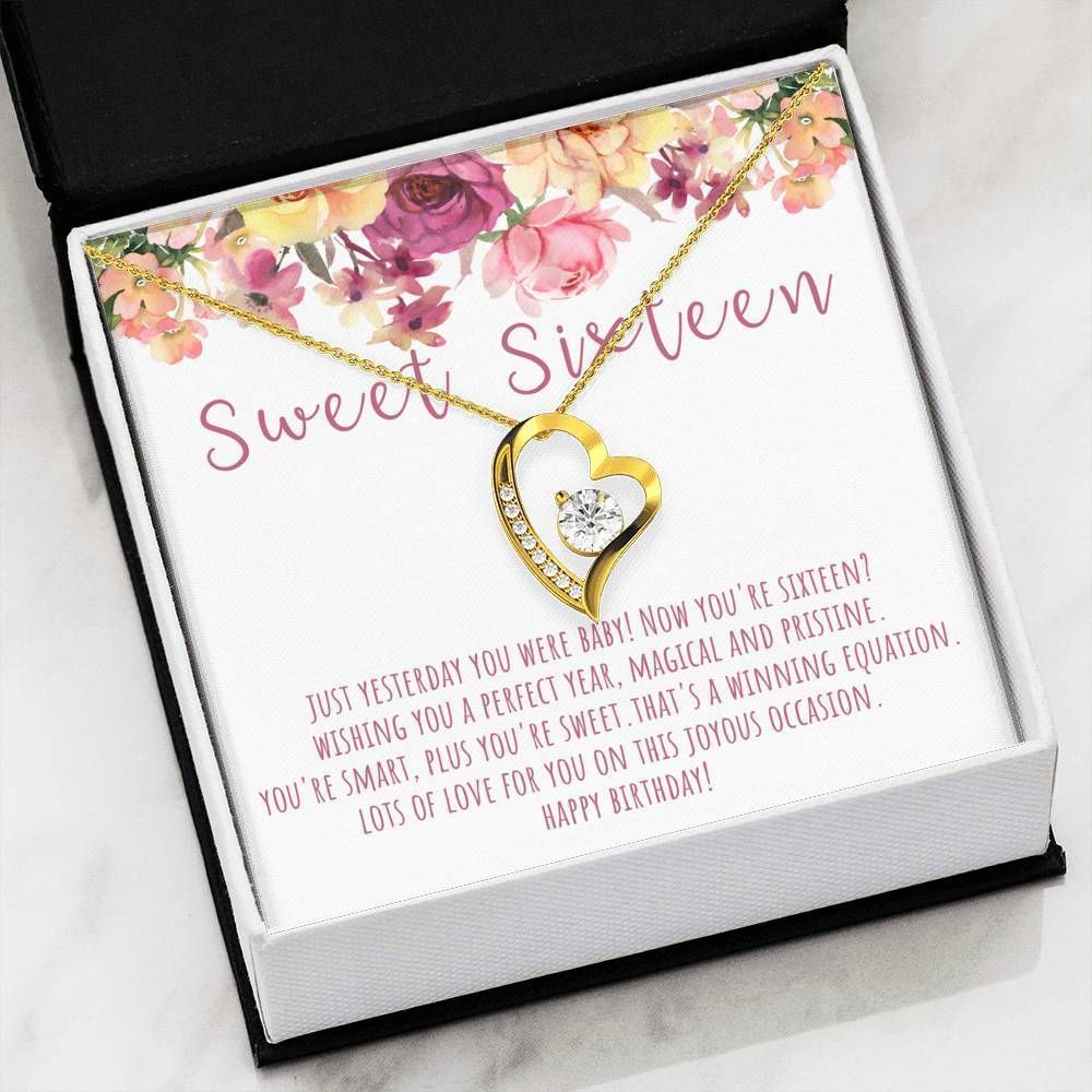 Sweet 16 Quote Forever Love Necklace Giving Daughter