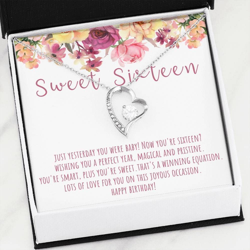 Sweet 16 Quote Forever Love Necklace Giving Daughter