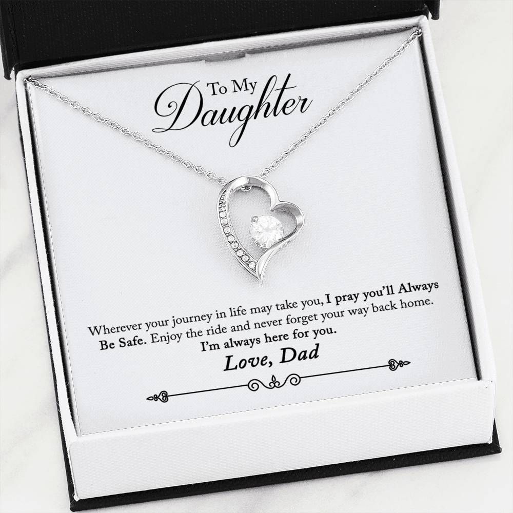 Always Here For You Forever Love Necklace Giving Daughter