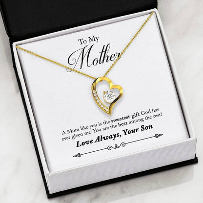 To My Mother From Son Forever Love Forever Love Necklace Gift For Mom