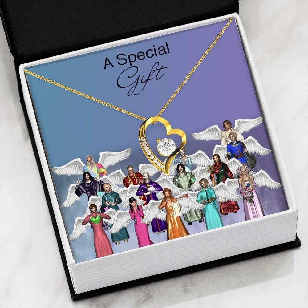 A Special Gift Forever Love Necklace Giving Angel