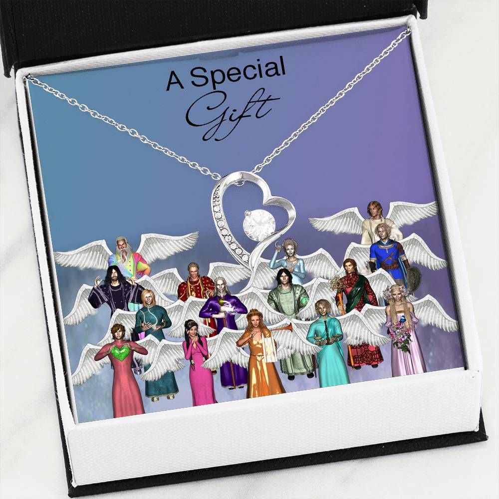 A Special Gift Forever Love Necklace Giving Angel