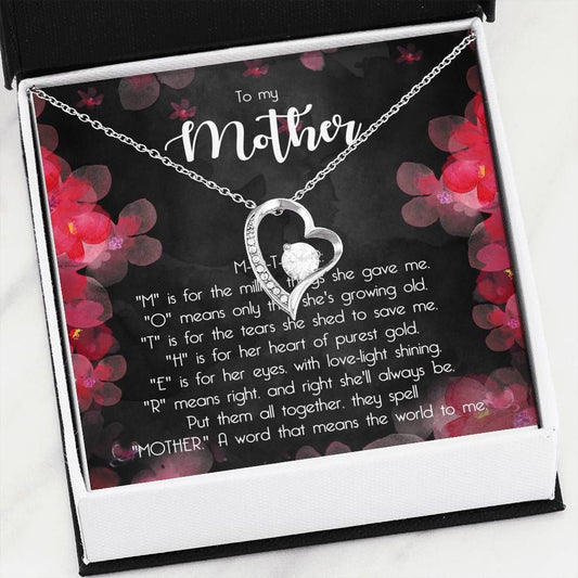 To My Mother Love You Forever Love Necklace For Mom Gift For Mom