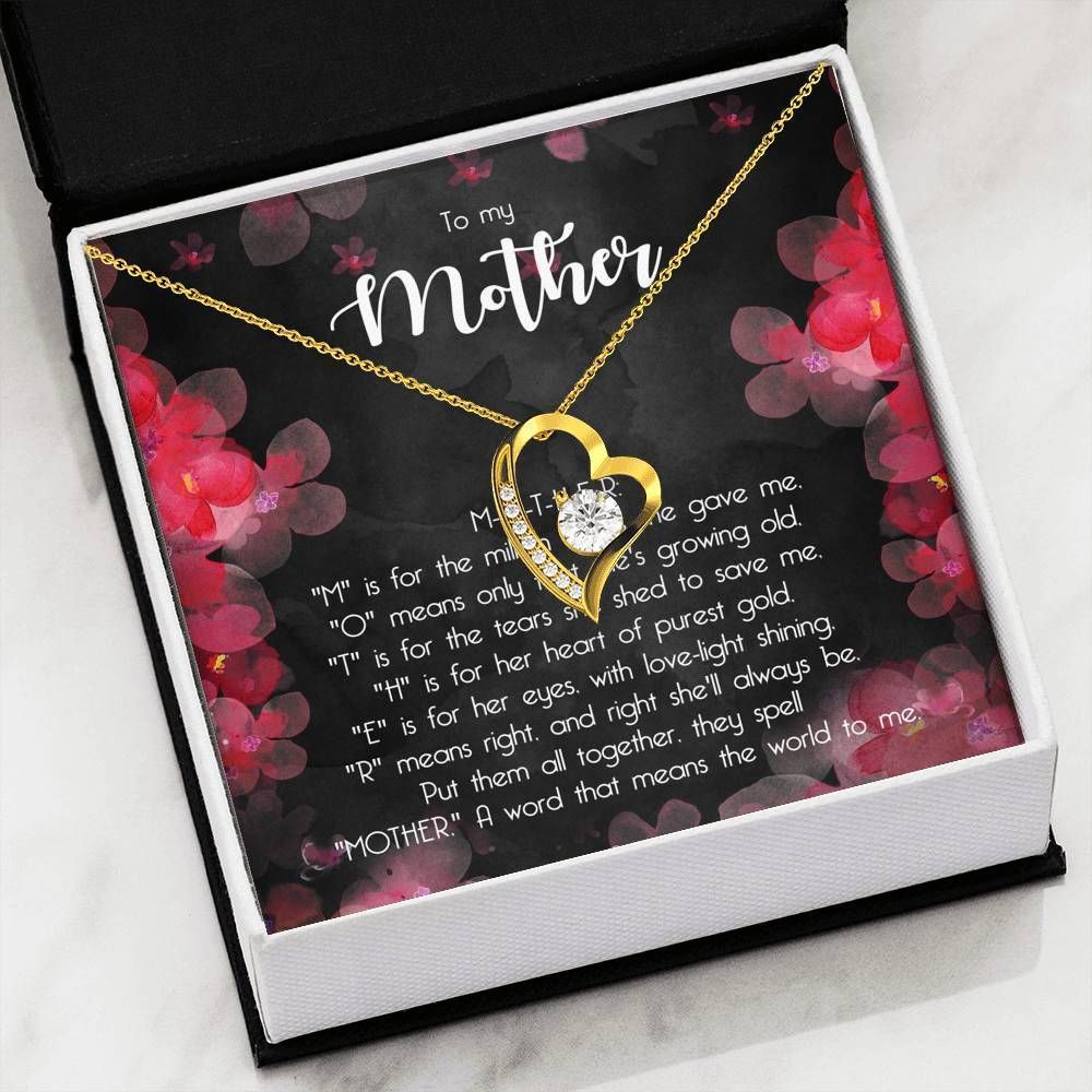 To My Mother Love You Forever Love Necklace For Mom Gift For Mom