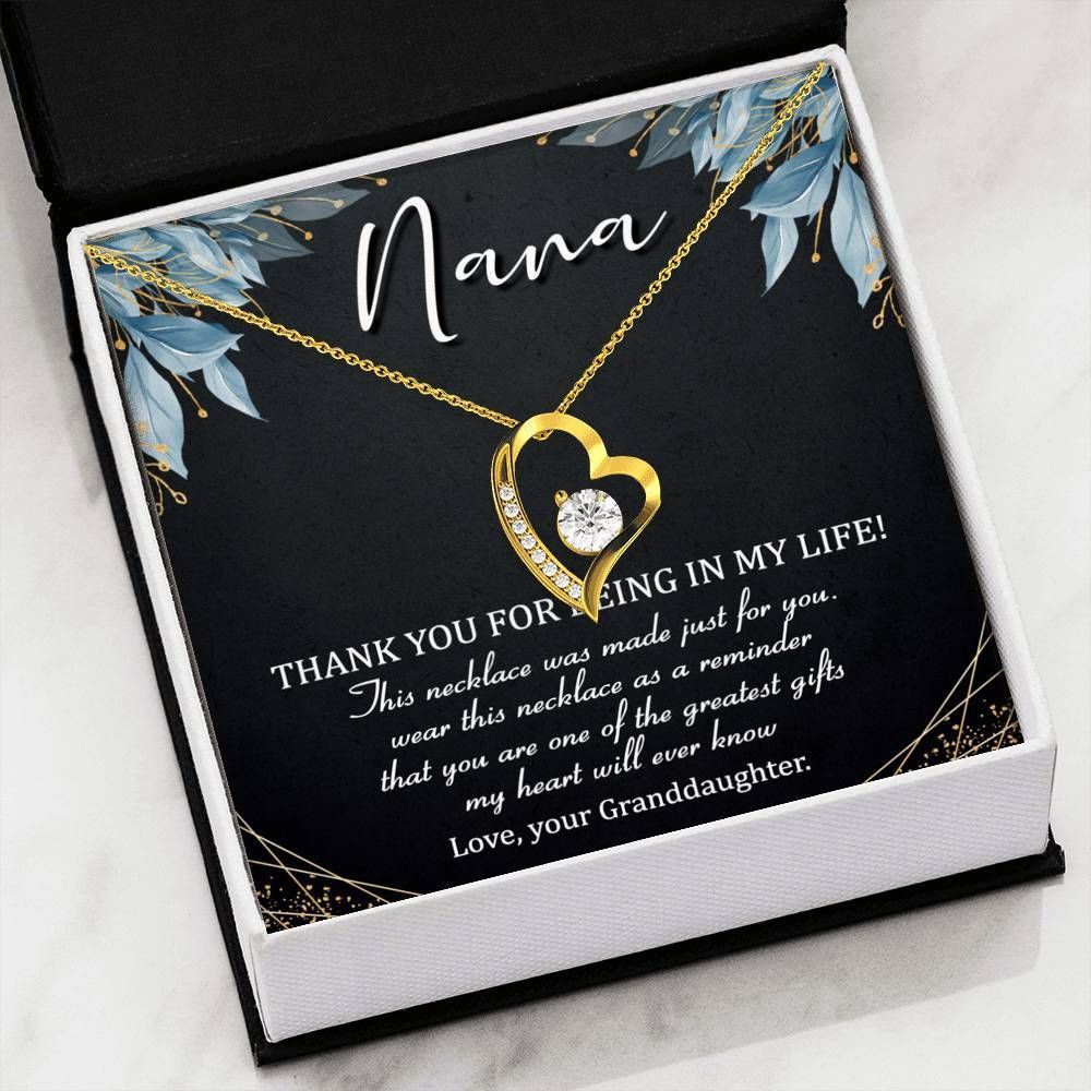 Thanks For Being My Life Forever Love Necklace Granddaughter For Nana