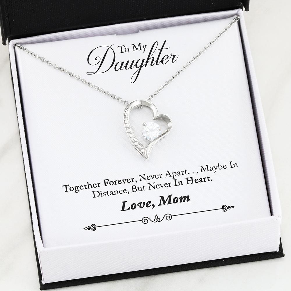 May Be In Distance But Never In Heart Forever Love Necklace For Mom