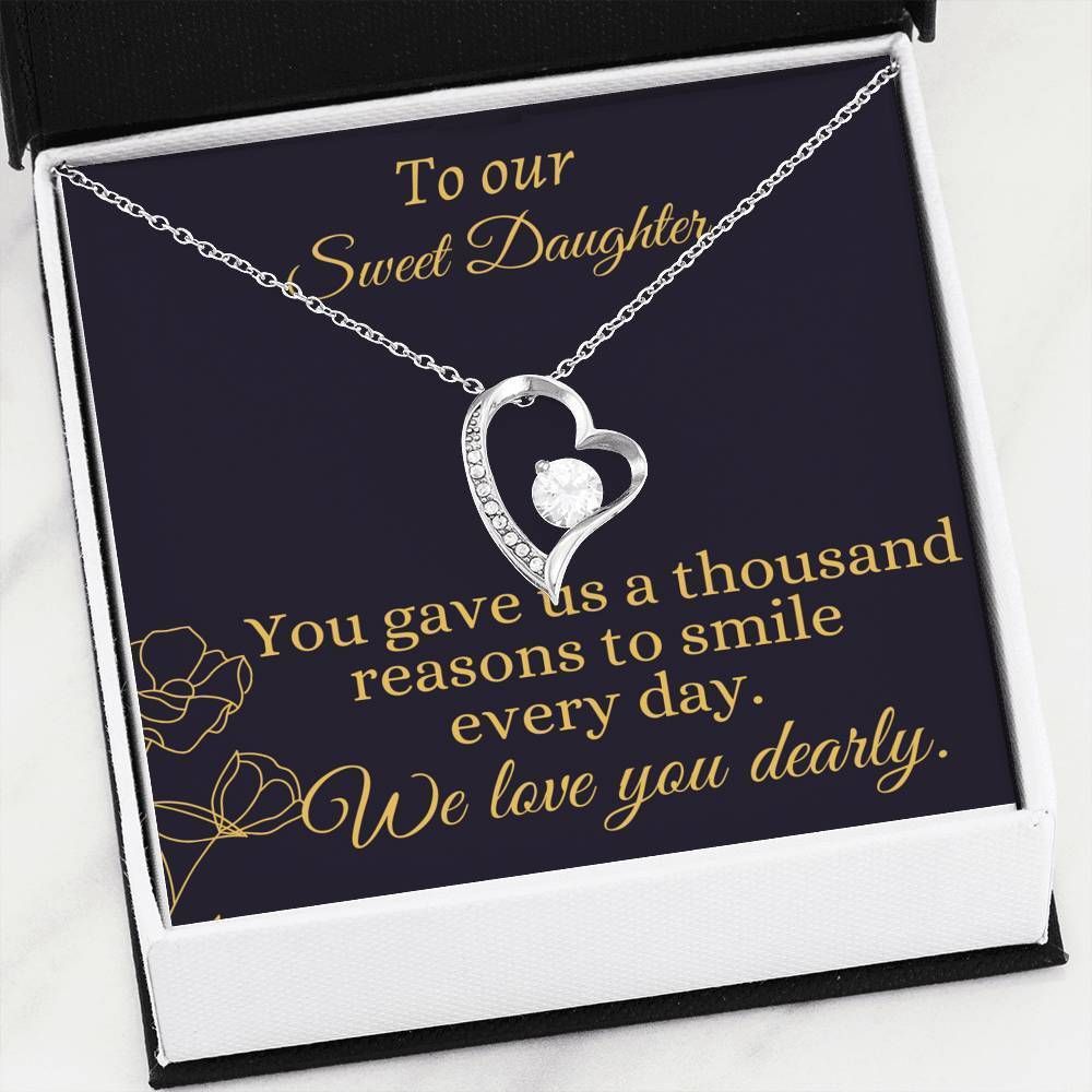 You Make Me Smile Everyday Forever Love Necklace Gift For Daughter