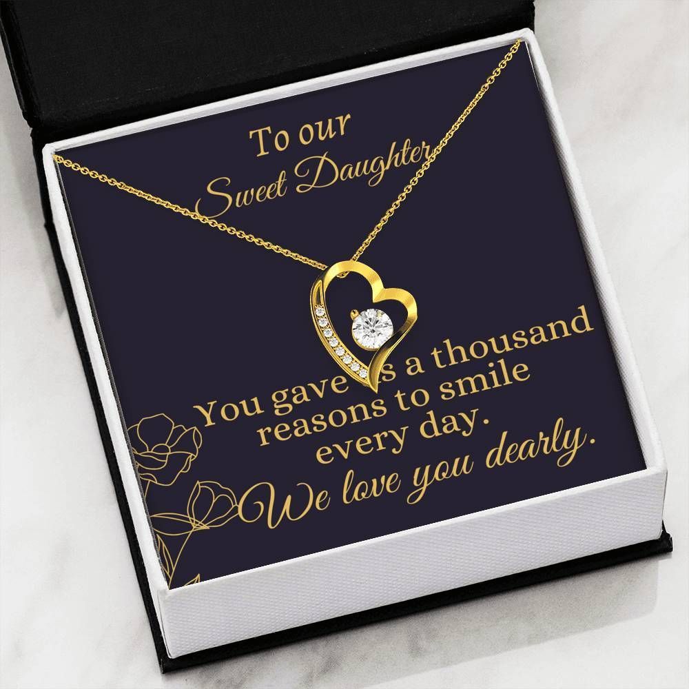 You Make Me Smile Everyday Forever Love Necklace Gift For Daughter