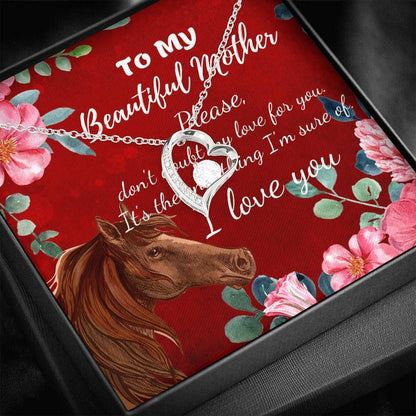 To My Beautiful Mother Forever Love Necklace I Love You