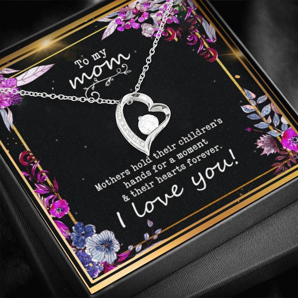 Mothers Hold Their Children's Hand Forever Love Necklace For Mom