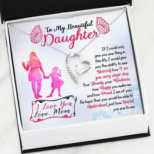 Mom Daughter Necklace Forever Love Necklace For Daughter