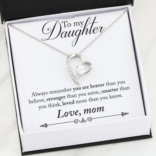 Daughter When Too Hard To Love Forever Love Necklace For Mom