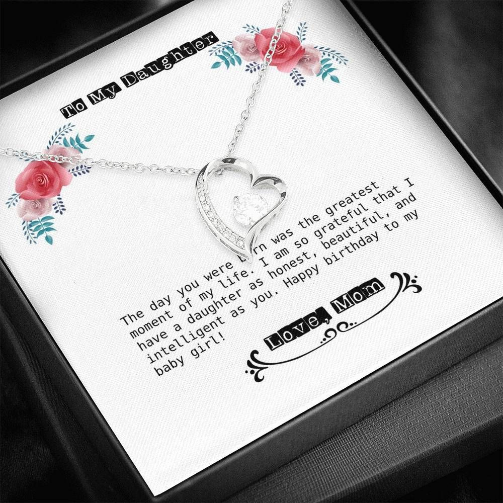 Happy Birthday To My Baby Girl Forever Love Necklace For Daughter