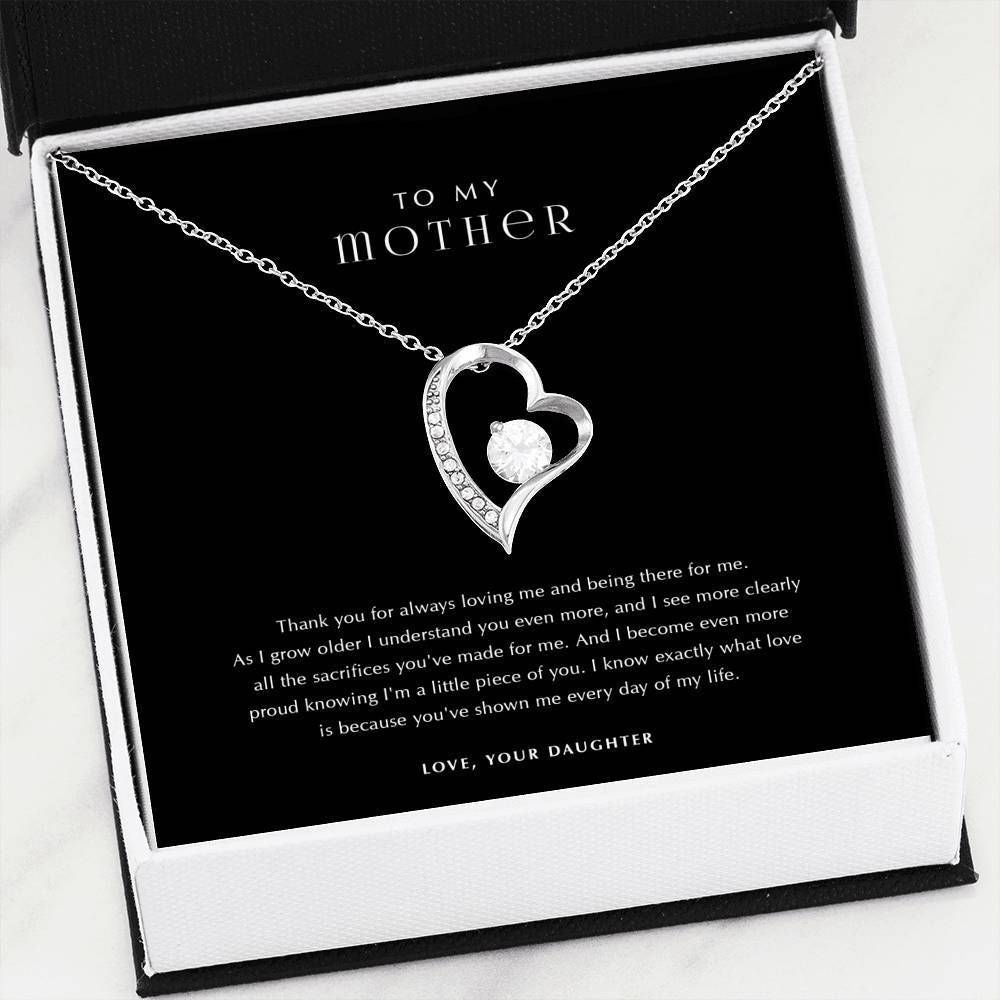 Mother I Know What Love Is Black Forever Love Necklace For Mom