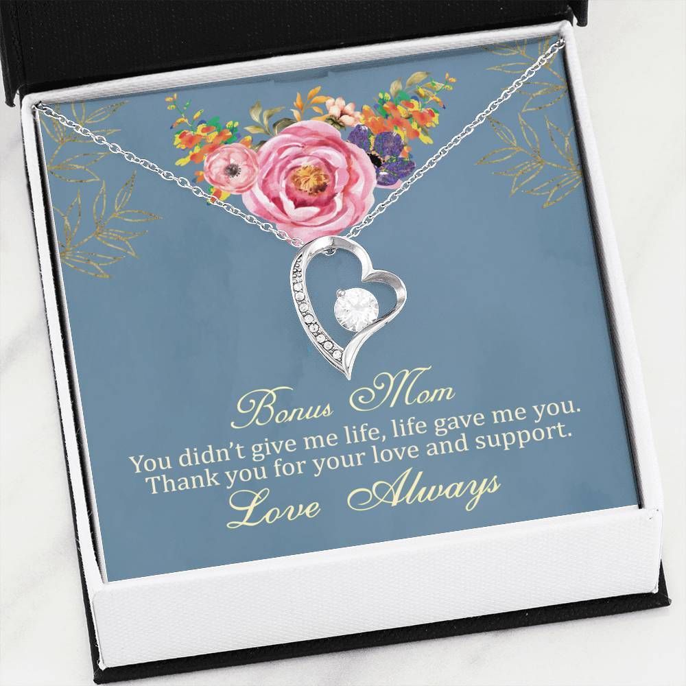 Thanks For Your Love And Support Forever Love Necklace For Bonus Mom