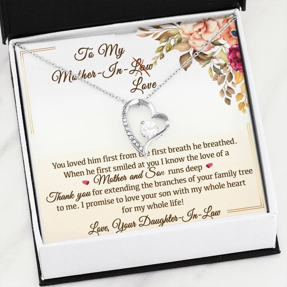 Love Your Son With My Whole Heart Forever Love Necklace For Mother In Love