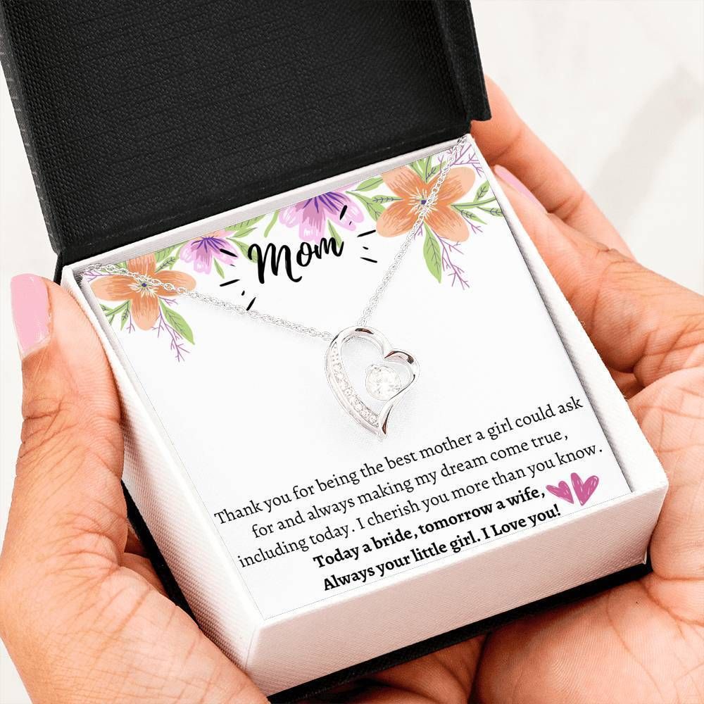 Mother Of The Bride Gift From Daughter Always Your Little Girl Forever Love Necklace