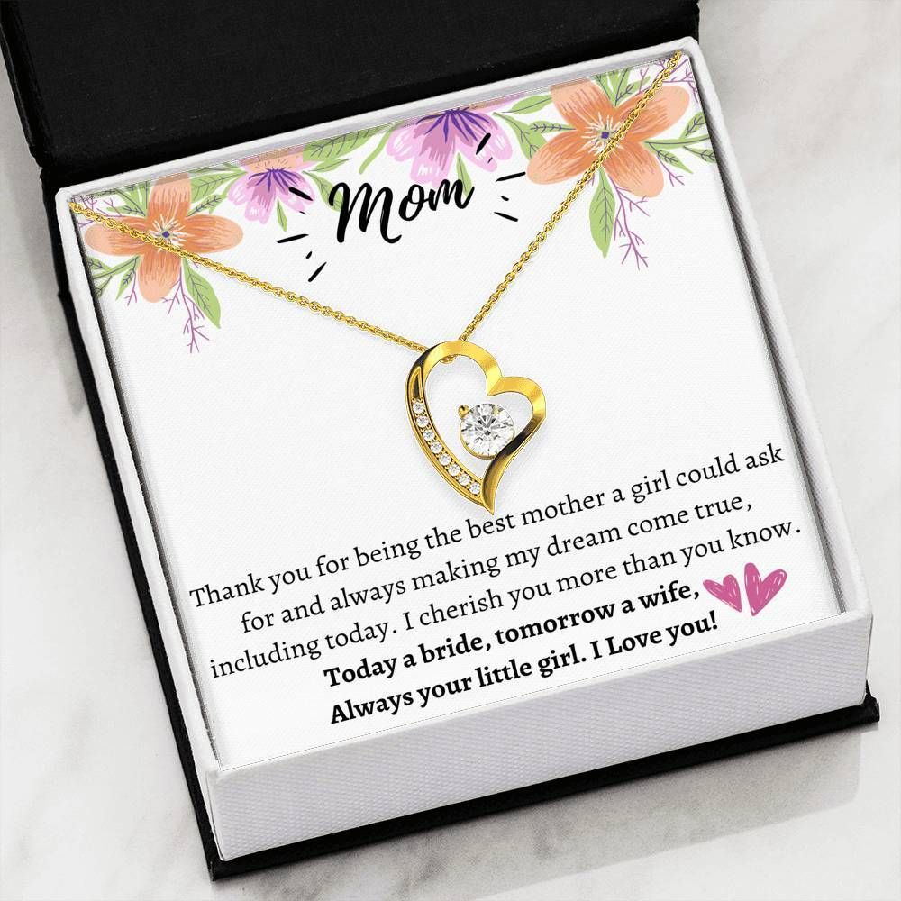 Mother Of The Bride Gift From Daughter Always Your Little Girl Forever Love Necklace