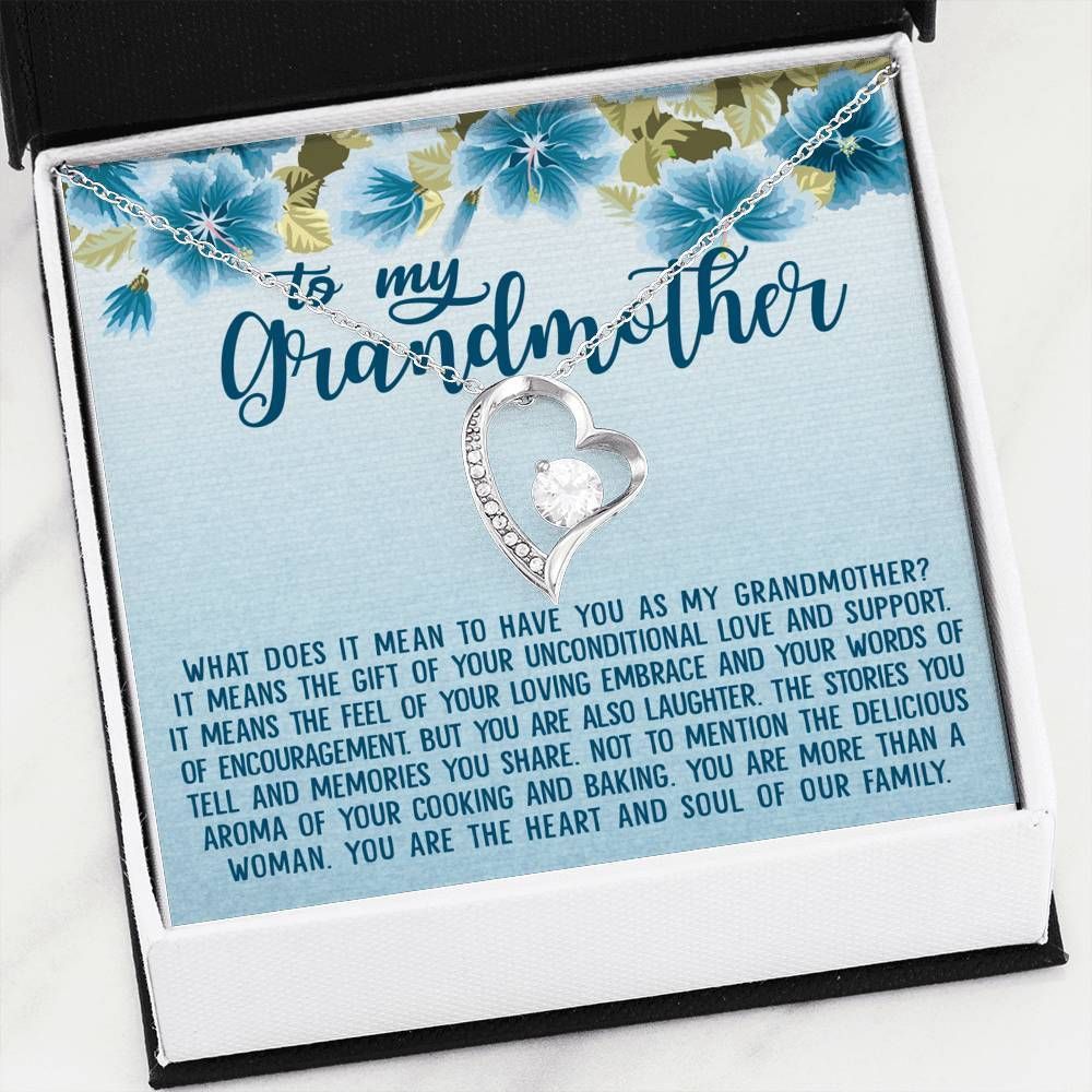 To My Grandmother Grandma Gift for Birthday Forever Love Necklace