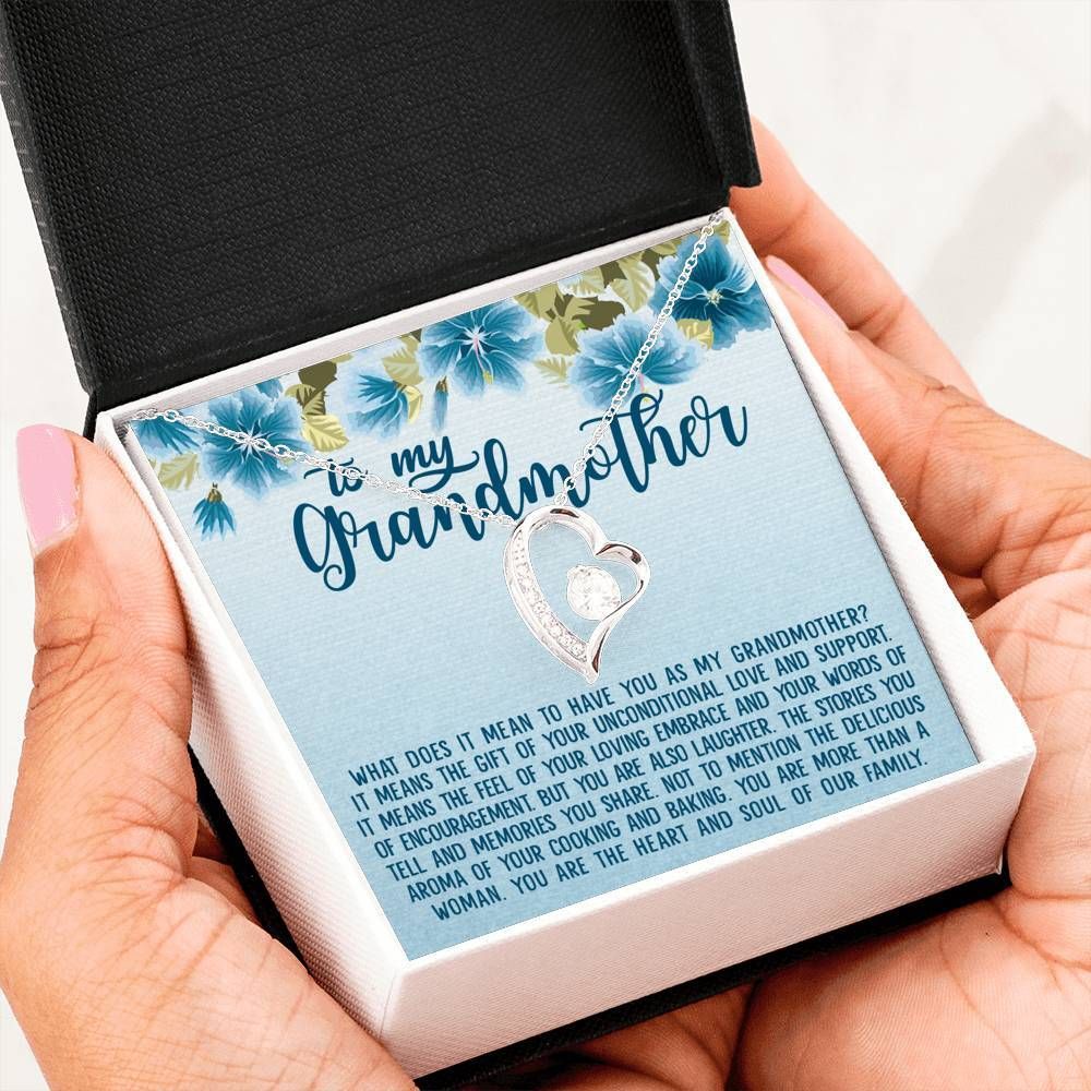 To My Grandmother Grandma Gift for Birthday Forever Love Necklace