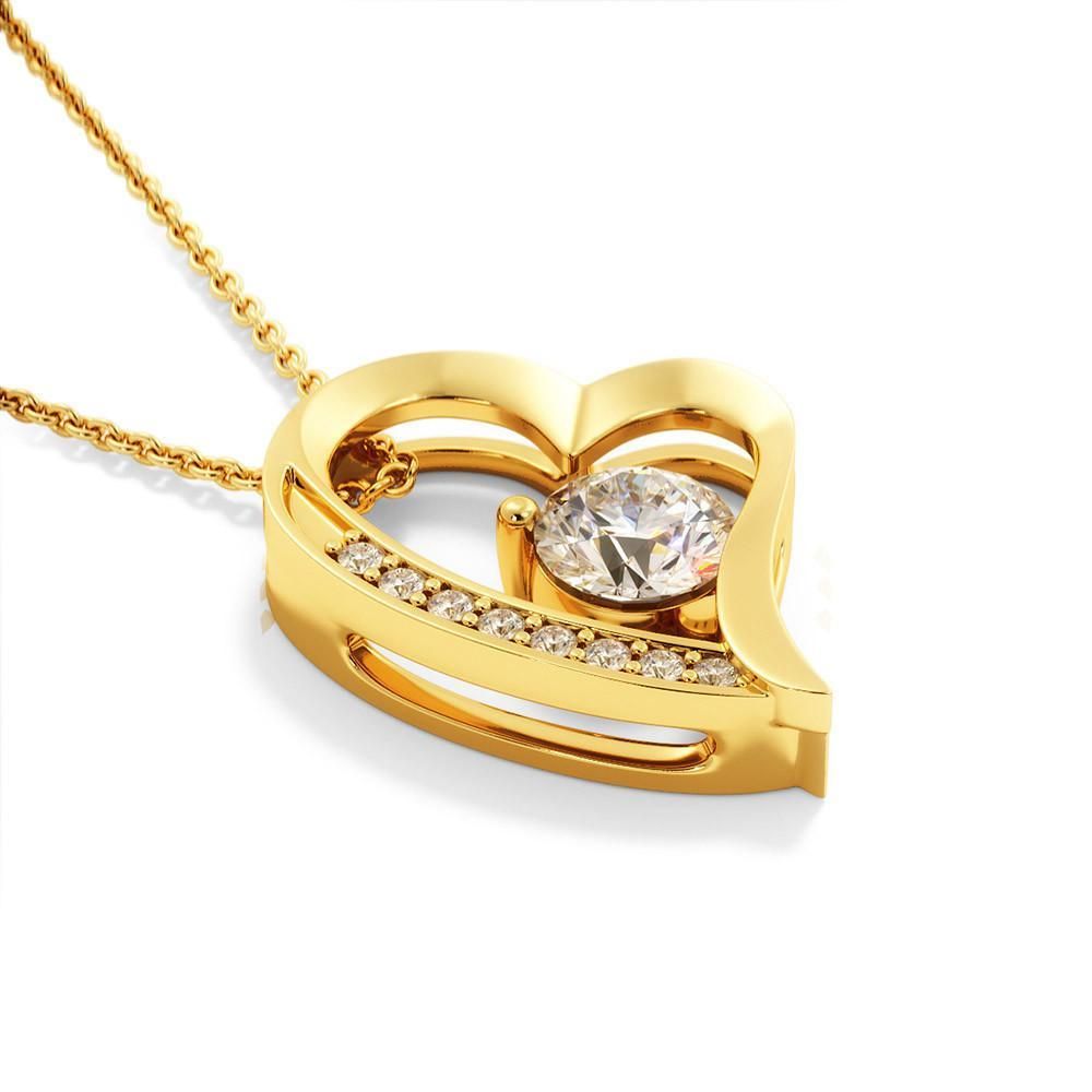 Hold My Hand Forever 18K Gold Forever Love Necklace For Wife