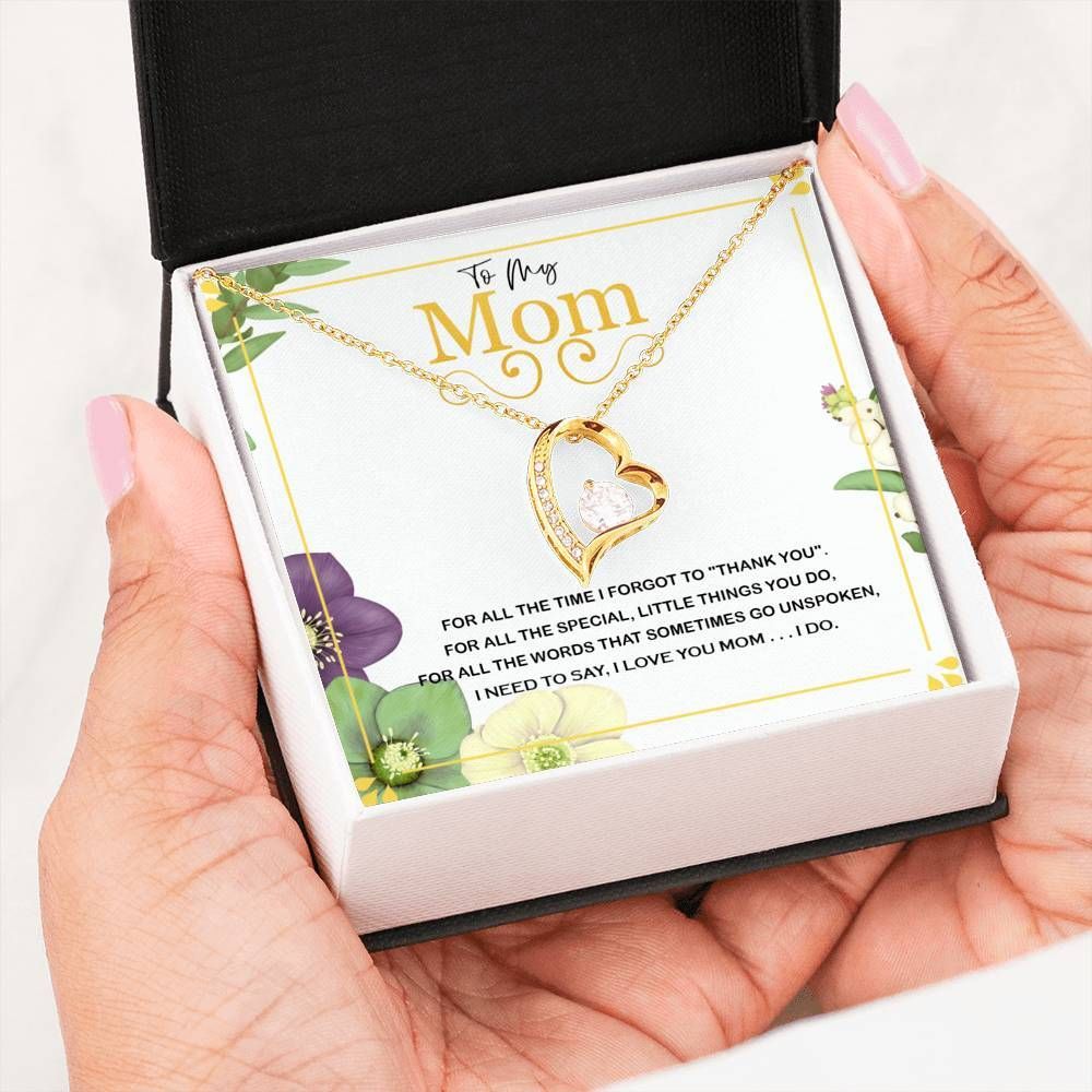 I Love You Mom Forever Love Necklace For Mom