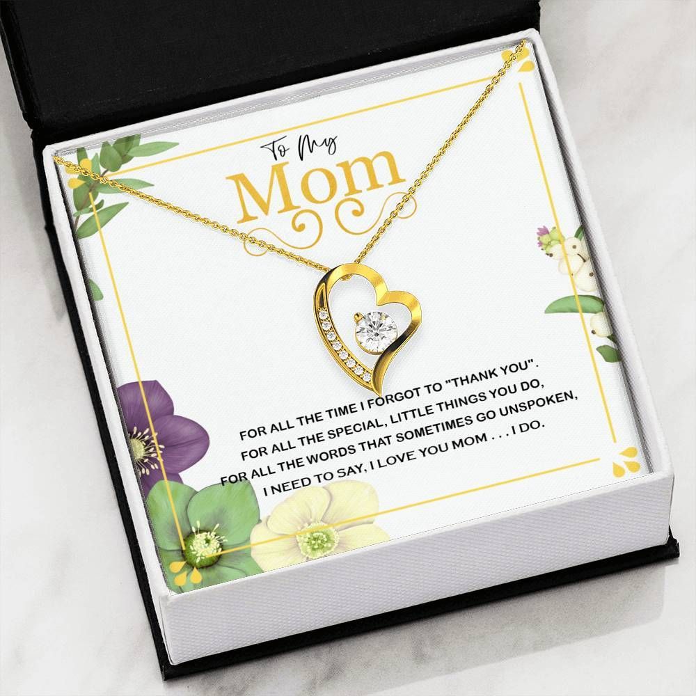 I Love You Mom Forever Love Necklace For Mom