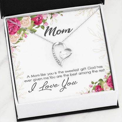 I Love You Forever Love Necklace For Mom