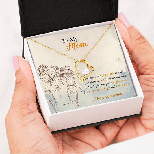 I Love You Mom Forever Love Necklace For Mom