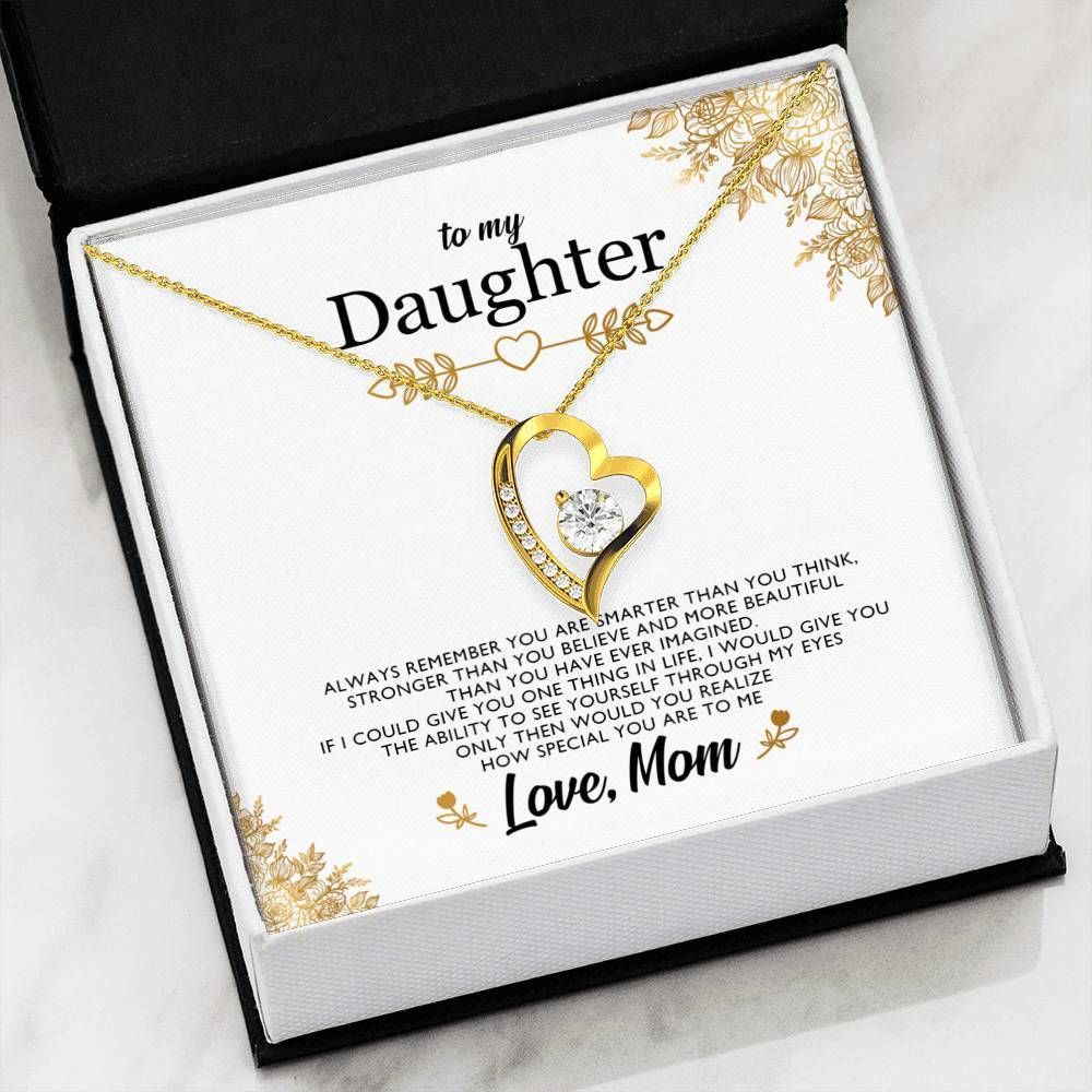 To My Daughter Remember That I Love You Forever Love Necklace