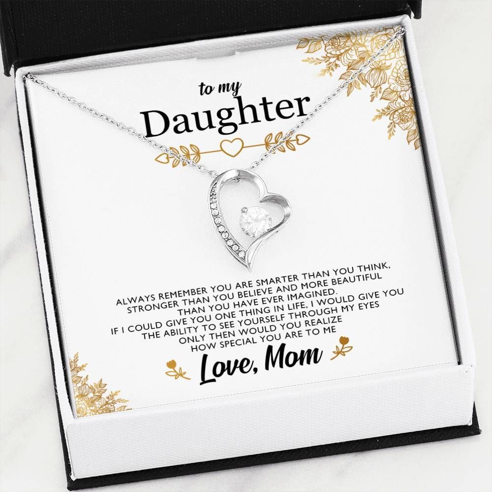 To My Daughter Remember That I Love You Forever Love Necklace