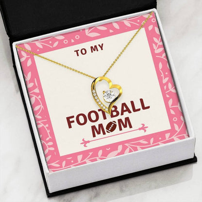 Meaningful Gift To My Football Mom Forever Love Necklace