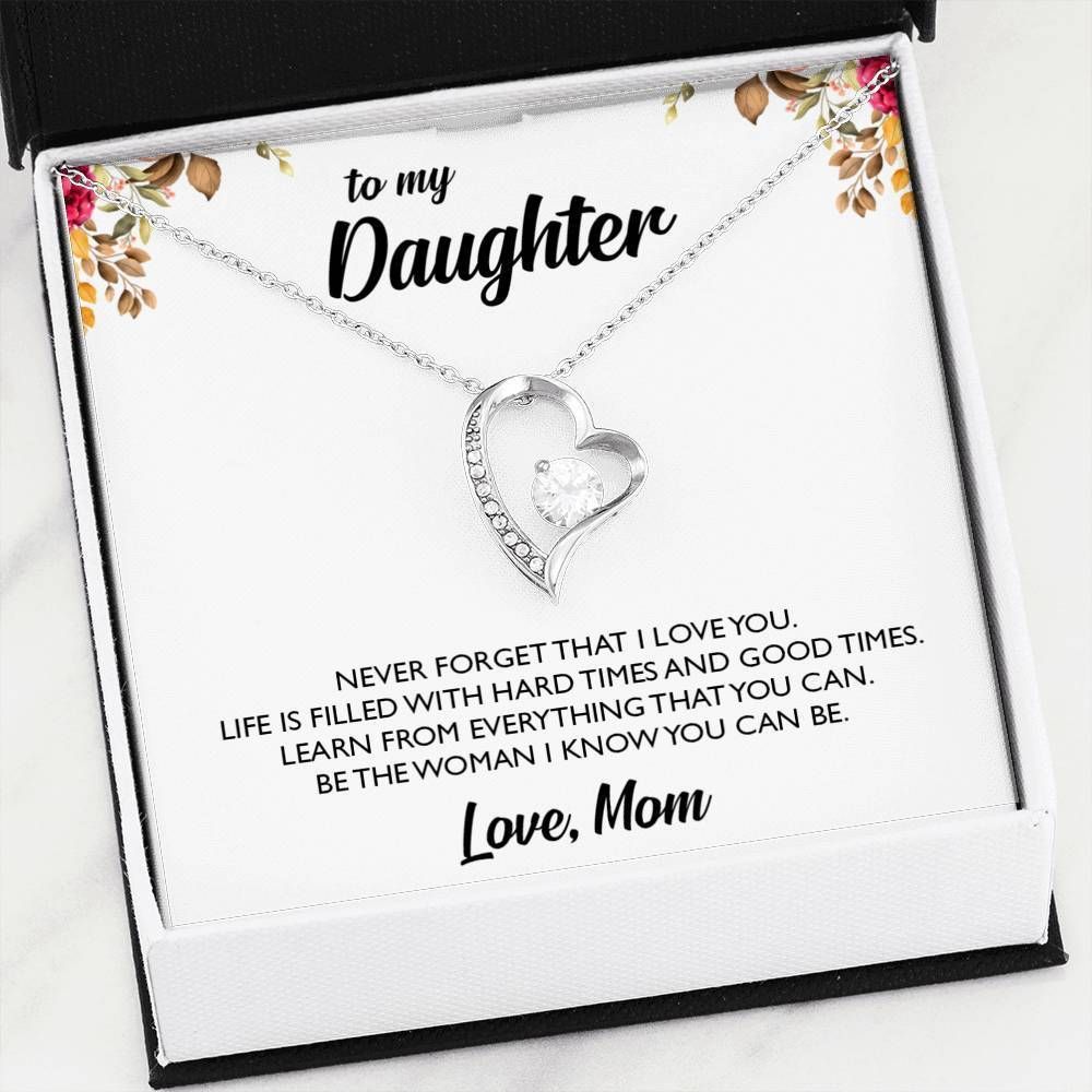 To My Daughter Forever Love Always Necklace Forever Love Necklace